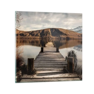 Glastavla - Bild på glas - Ett landskap i tystnad - 30x30 cm