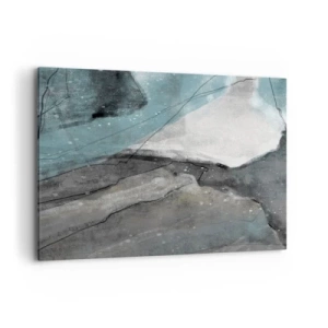 Canvastavla - Bild på duk - Abstraktion: stenar och is - 120x80 cm