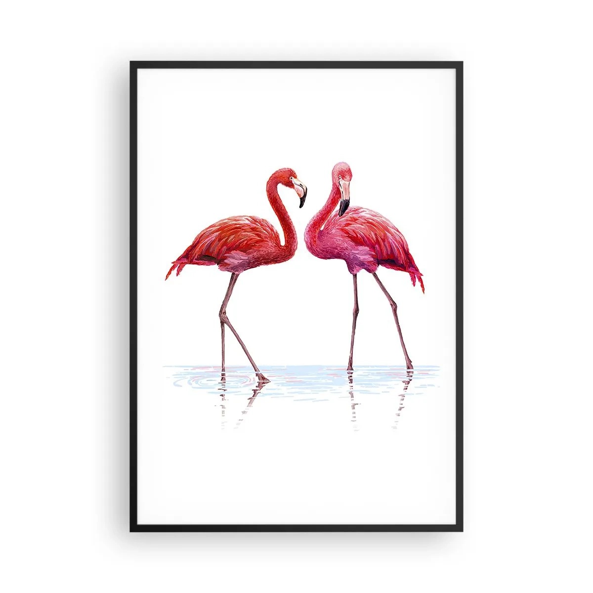 Affisch i svart ram - Rosa rendez-vous - 70x100 cm