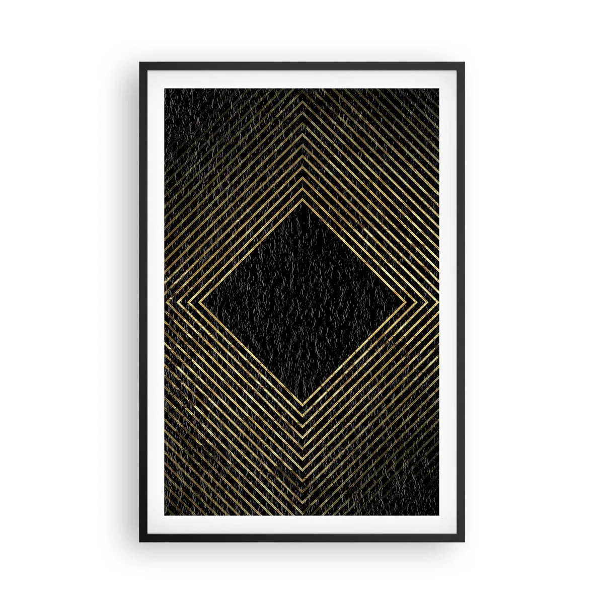 Affisch i svart ram - Geometri i glamourstil - 61x91 cm