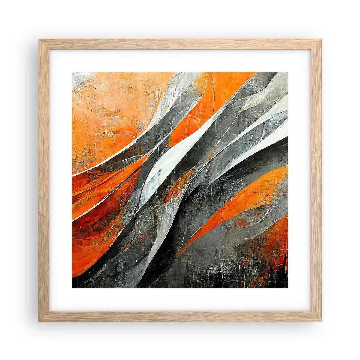 Affisch i ram av ljusek - Värme och kyla - 40x40 cm