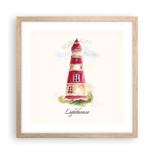 Affisch i ram av ljusek - Det är alltid något väder - 40x40 cm