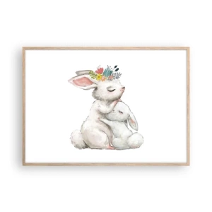 Affisch i ram av ljusek - Alltid bäst hos mamma - 100x70 cm