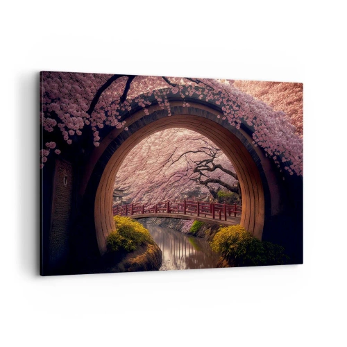 Canvastavla - Bild på duk - Japansk vår - 120x80 cm