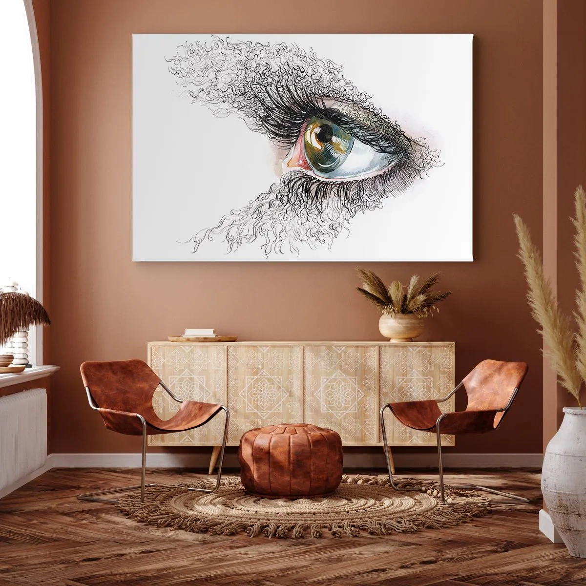 Canvastavla - Bild på duk - Titta rakt in i själen - 120x80 cm