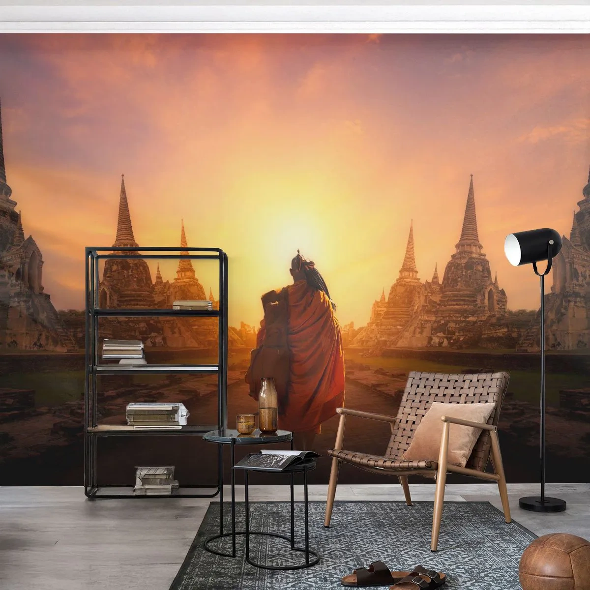 Självhäftande Fototapet Deluxe Sticker - I lugn genom evigheten - Thailand, Buddhism, Tempel - 200x140 cm