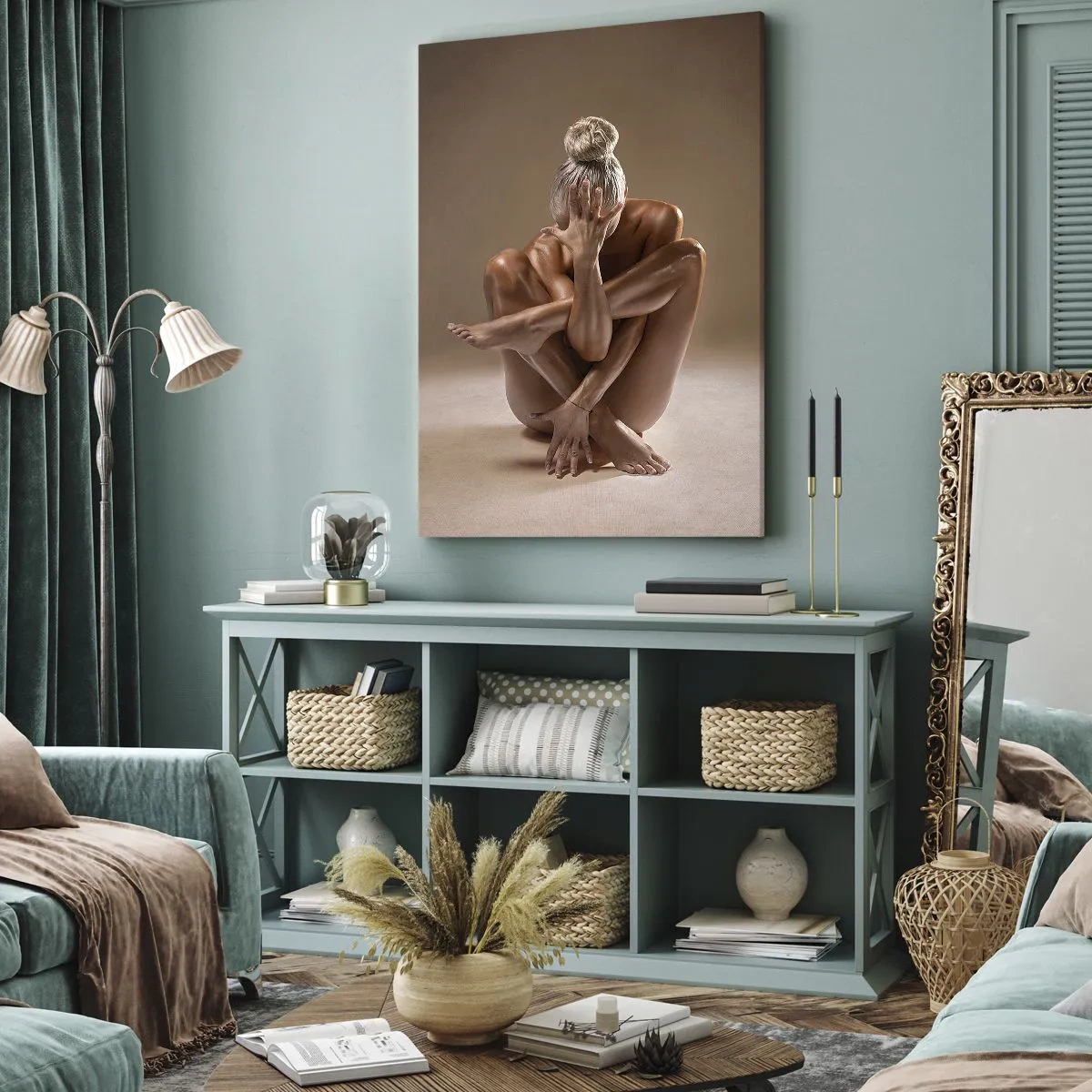 Canvastavla - Bild på duk - Kroppens och själens enighet - 65x120 cm