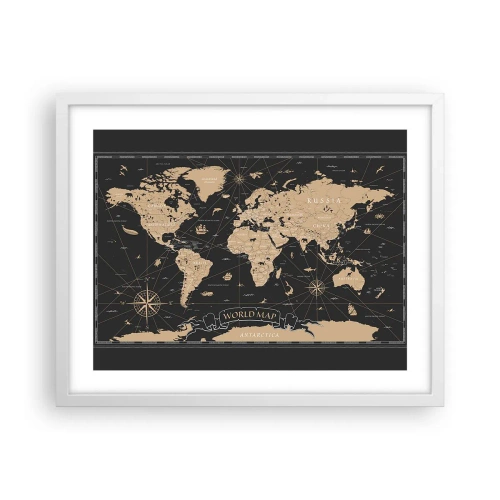 Affisch i vit ram - Gränserna för min värld - 50x40 cm