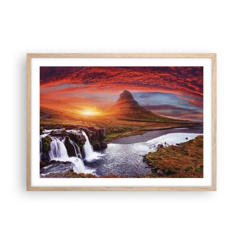 Affisch i ram av ljusek - Utsikt över Midgård - 70x50 cm