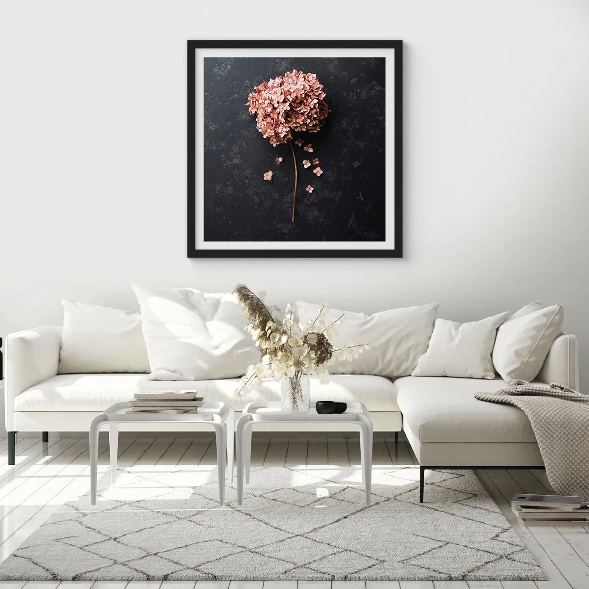 Affisch i svart ram - Ett verkligt romantiskt tecken - 50x50 cm