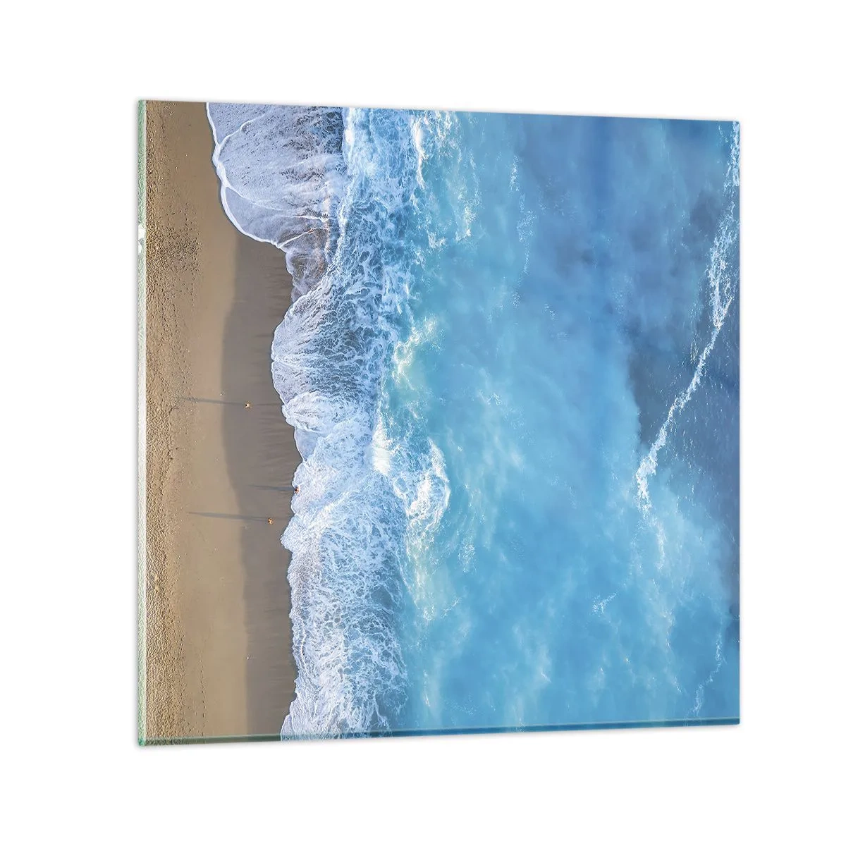 Glastavla - Bild på glas - Blå styrka - 40x40 cm