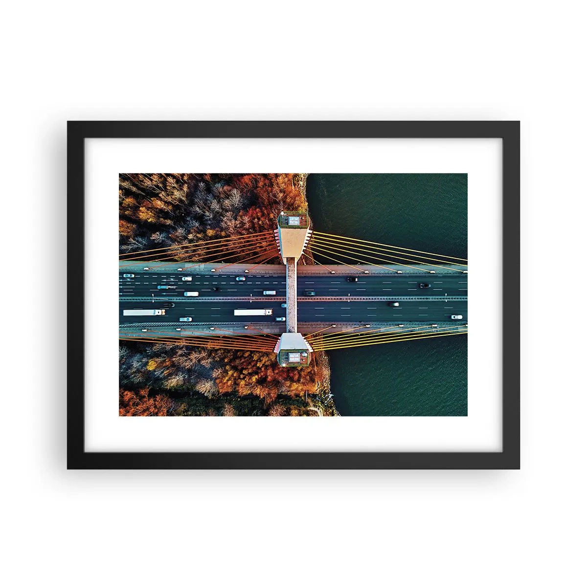 Affisch i svart ram - Bortom vatten, bortom skog - 40x30 cm