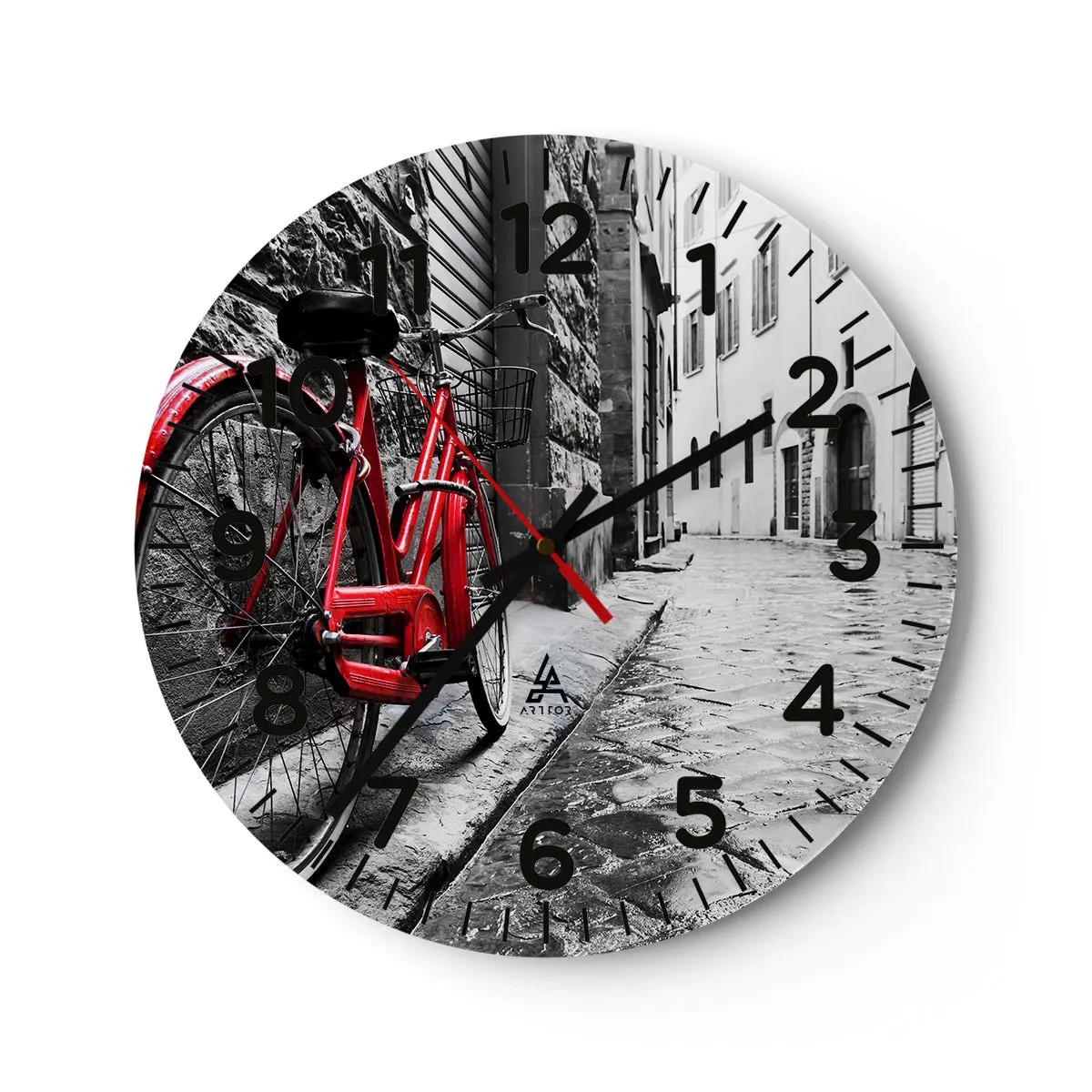 Väggklocka - Klocka på glas - Den riktiga skönheten åldras inte - 30x30 cm
