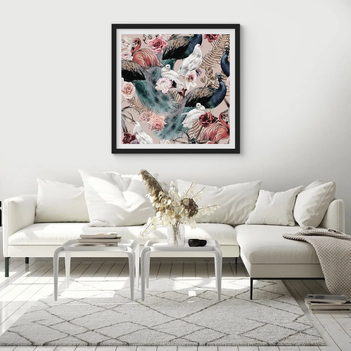 Affisch i svart ram - I palatsträdgården - 50x50 cm