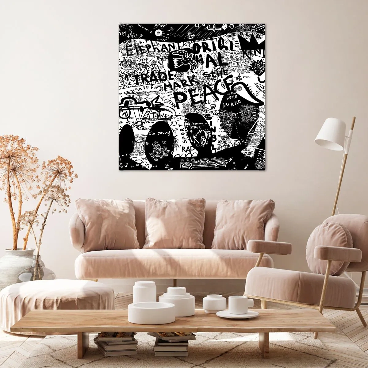 Canvastavla - Bild på duk - Rik gatuvärld - 70x70 cm