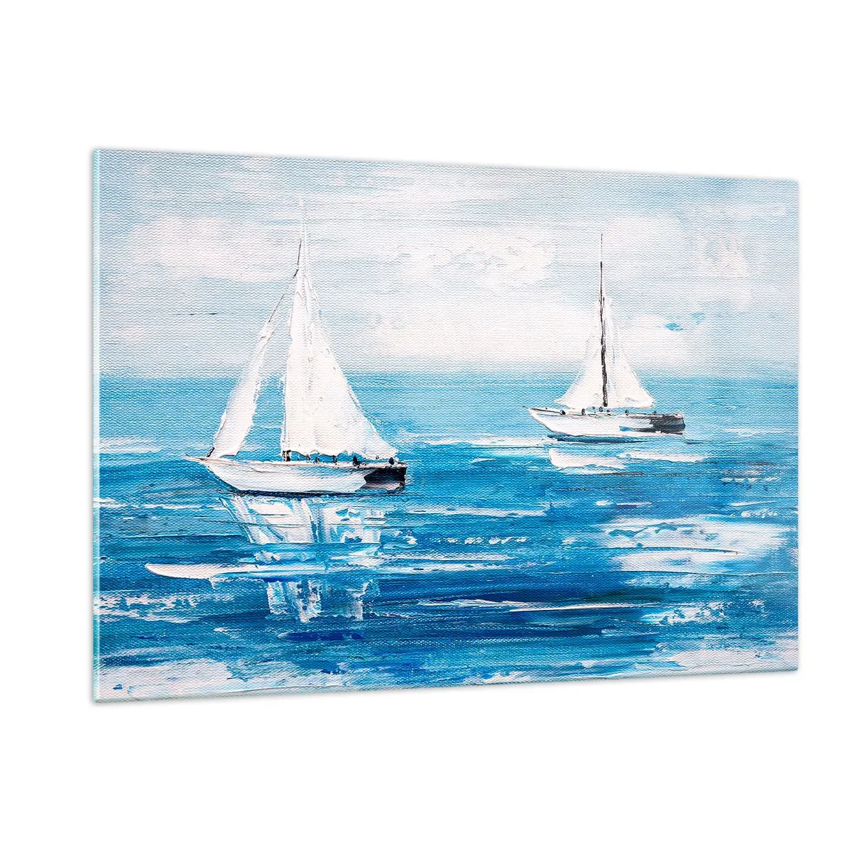 Glastavla - Bild på glas - Med en vän vid din sida - 120x80 cm