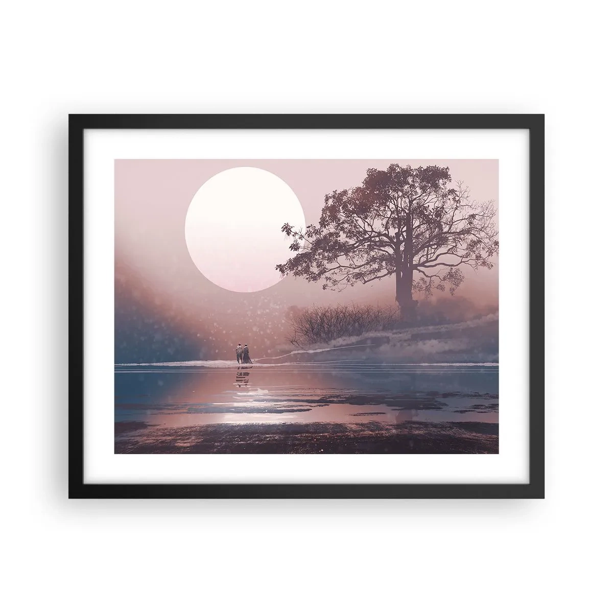 Affisch i svart ram - Nattens under - 50x40 cm