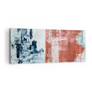 Canvastavla - Bild på duk - Abstrakt halvt om halvt - 120x50 cm