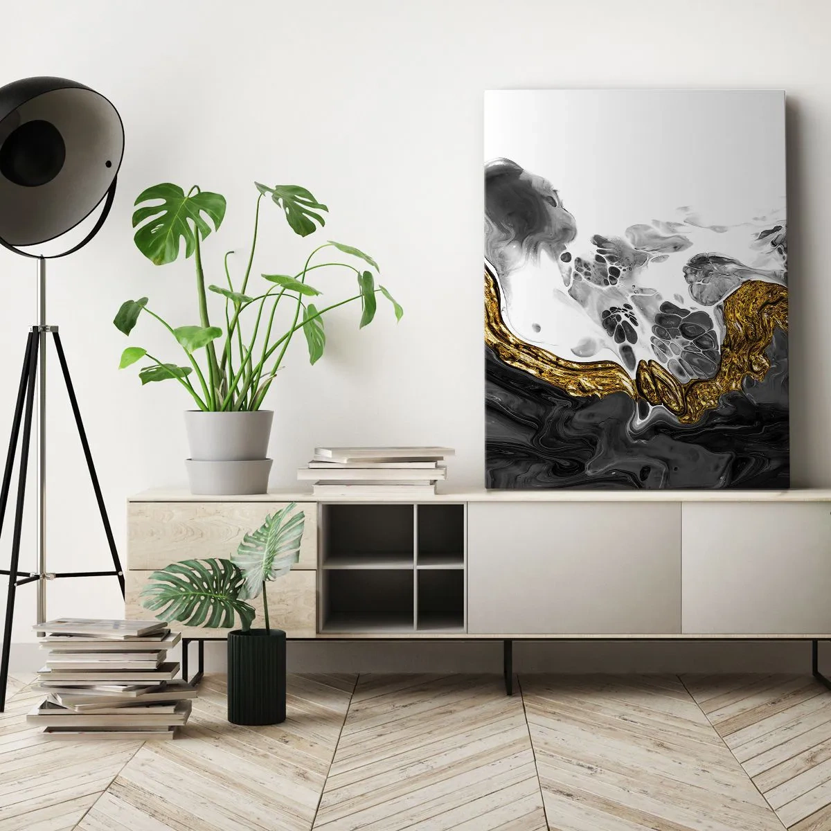 Canvastavla - Bild på duk - Organisk komposition - 50x70 cm
