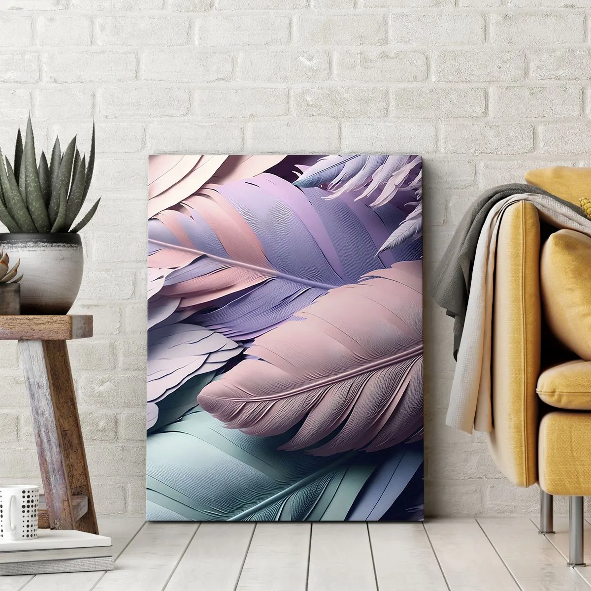 Canvastavla - Bild på duk - Fågelstil - 70x100 cm