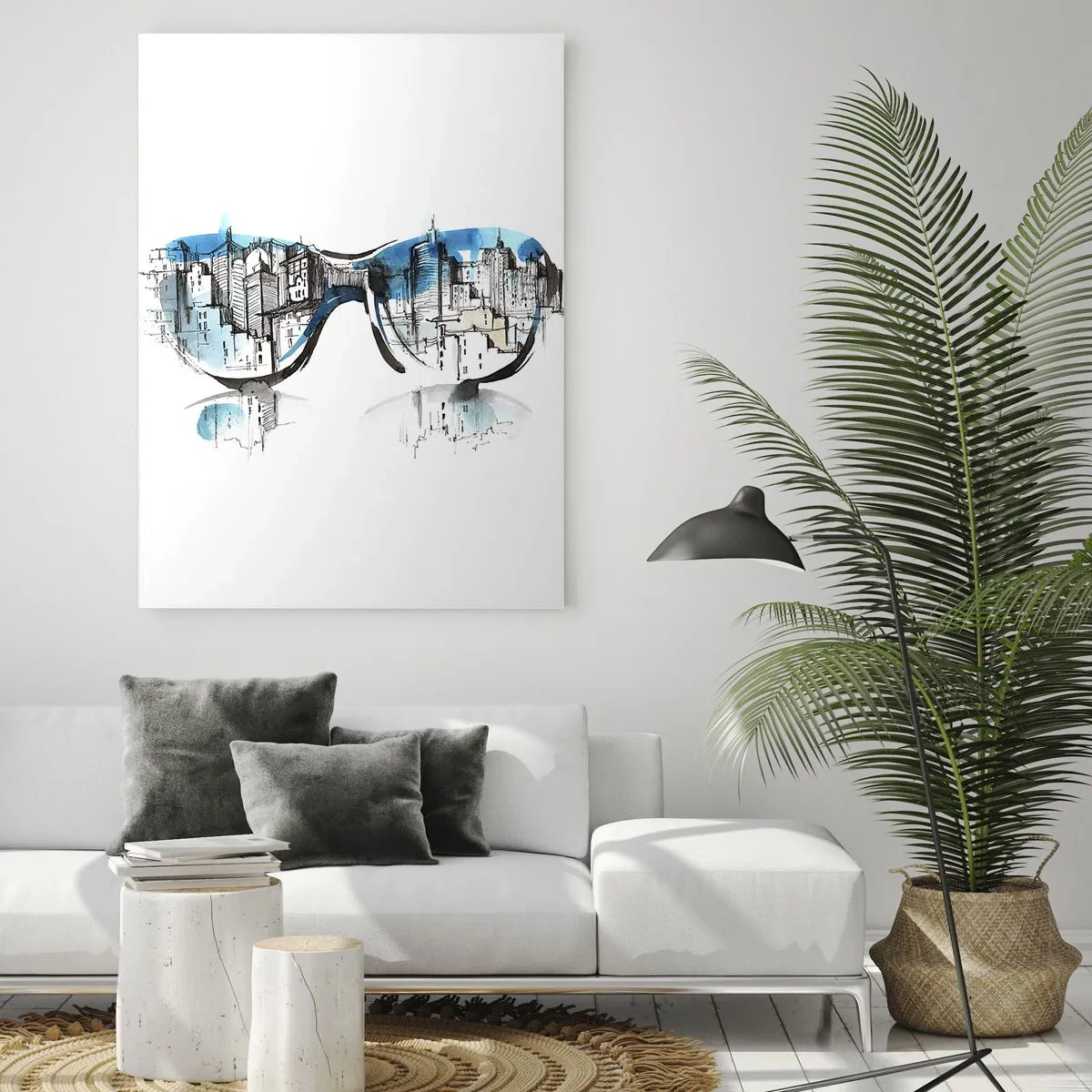 Glastavla - Bild på glas - Storstadsstil - 50x70 cm