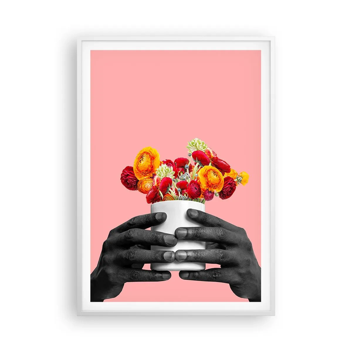 Affisch i vit ram - Livets apoteos - 70x100 cm