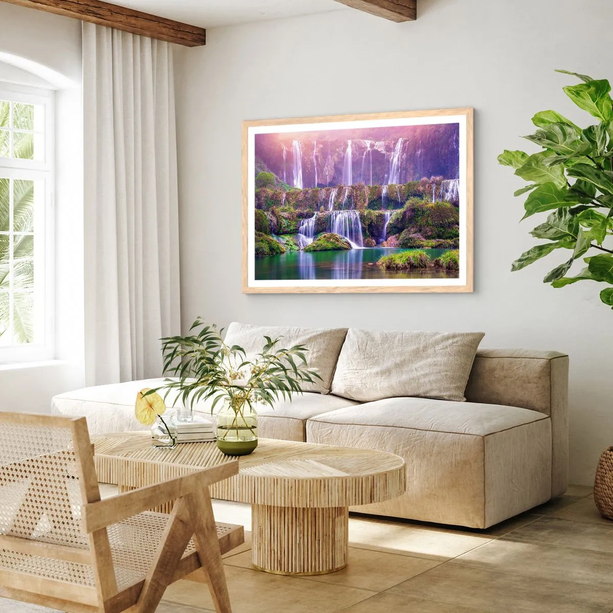 Affisch i ram av ljusek - Trappan till himlen - 40x30 cm