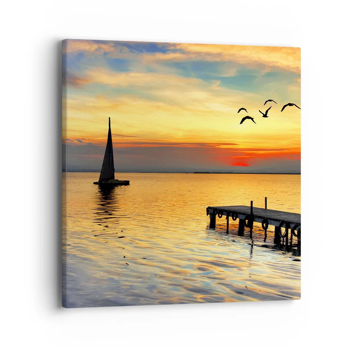 Canvastavla - Bild på duk - Kvällens returer - 40x40 cm