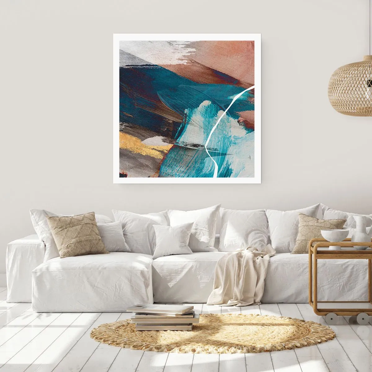 Affisch - Med styrka och energi - 60x60 cm