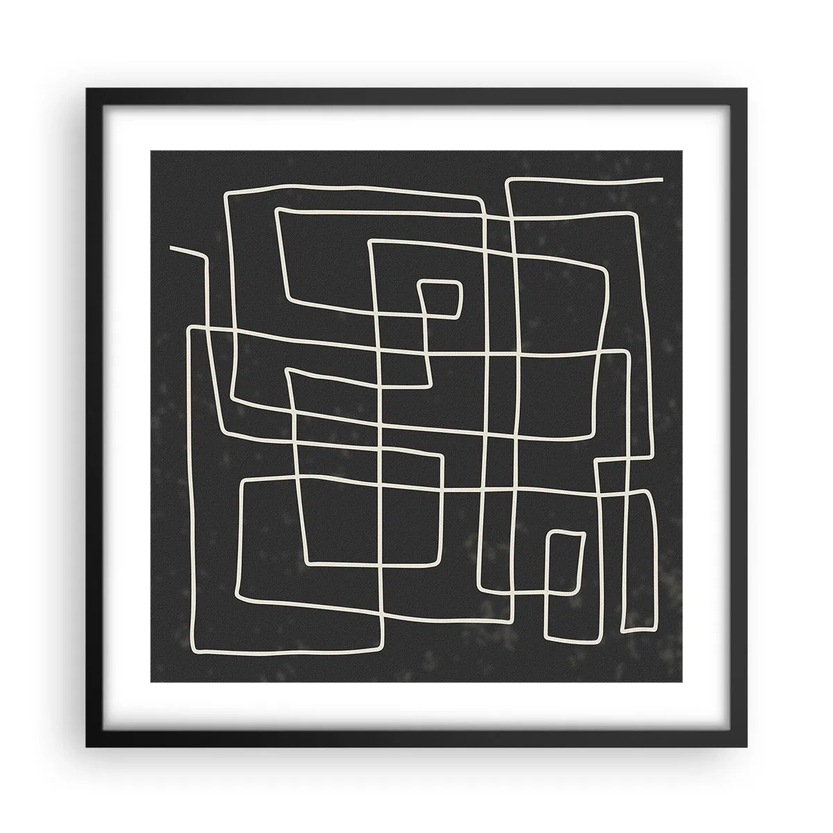 Affisch i svart ram - Inte så enkelt - 50x50 cm