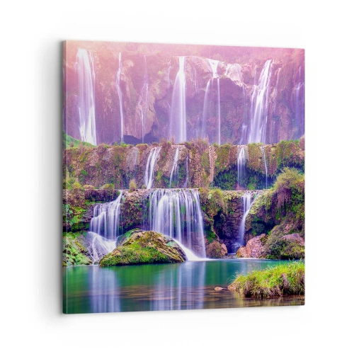 Canvastavla - Bild på duk - Trappan till himlen - 60x60 cm