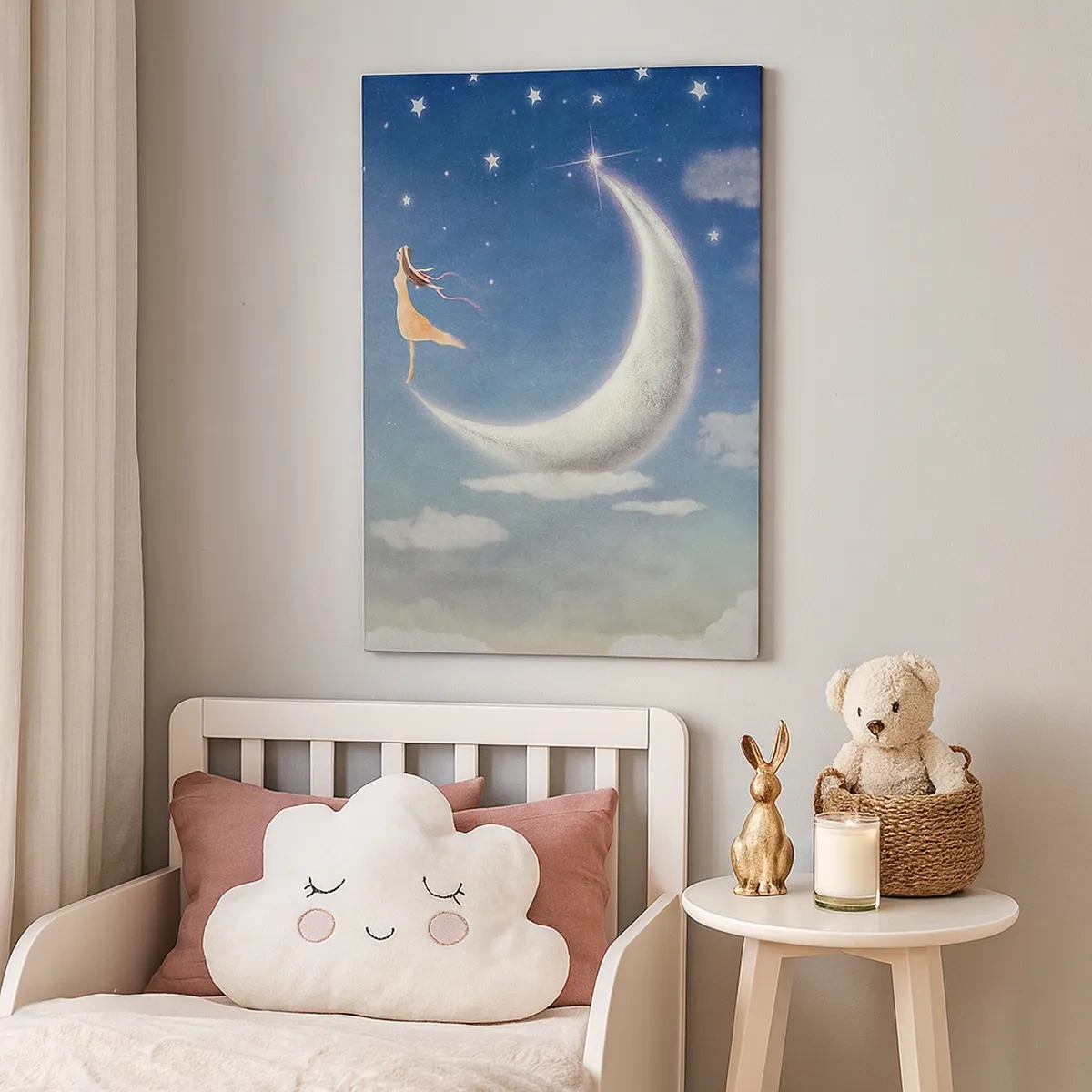 Canvastavla - Bild på duk - Blå friare - 50x70 cm