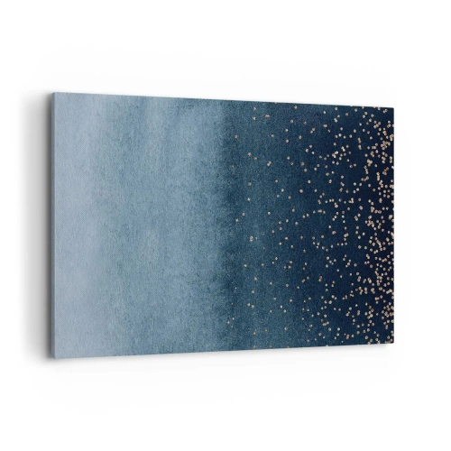 Canvastavla - Bild på duk - Komposition – blåa faser - 120x80 cm