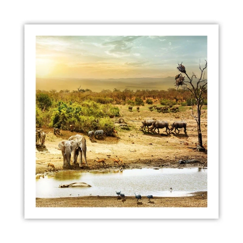 Affisch - "Det mynnade en flod från Eden…" - 60x60 cm