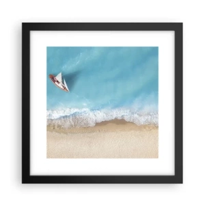 Affisch i svart ram - På gränsen mellan blå och guld - 30x30 cm