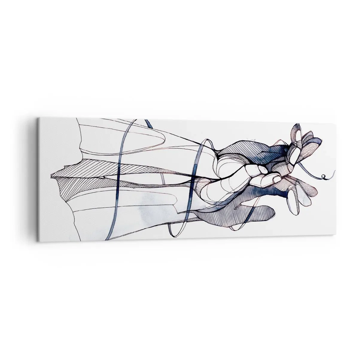 Canvastavla - Bild på duk - Smekningens studie - 140x50 cm