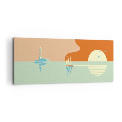 Canvastavla - Bild på duk - Perfekt havslandskap - 100x40 cm