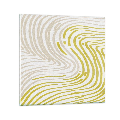Glastavla - Bild på glas - Komposition med en mjuk böjning - 60x60 cm