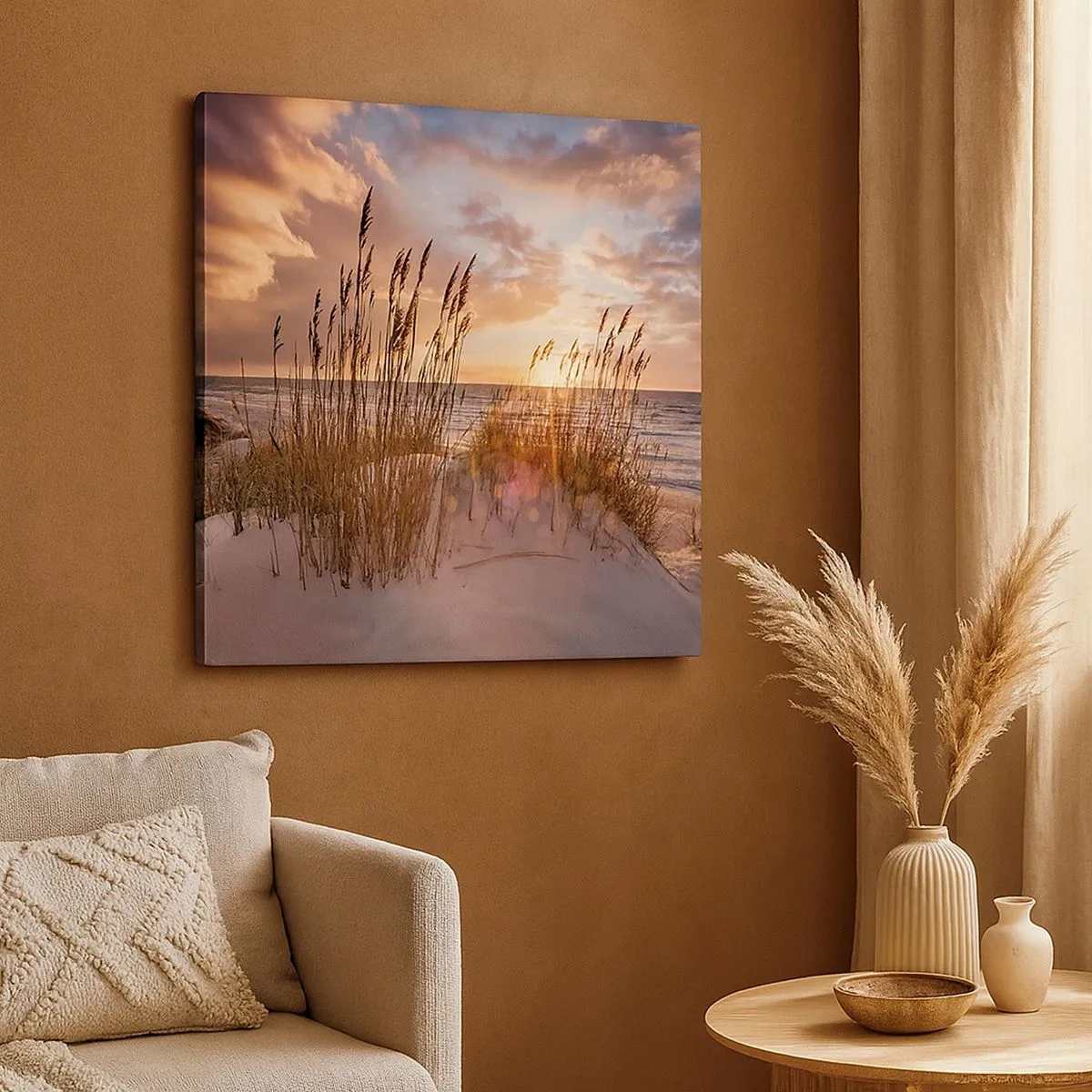 Canvastavla - Bild på duk - Farväl till solen och vinden - 30x30 cm