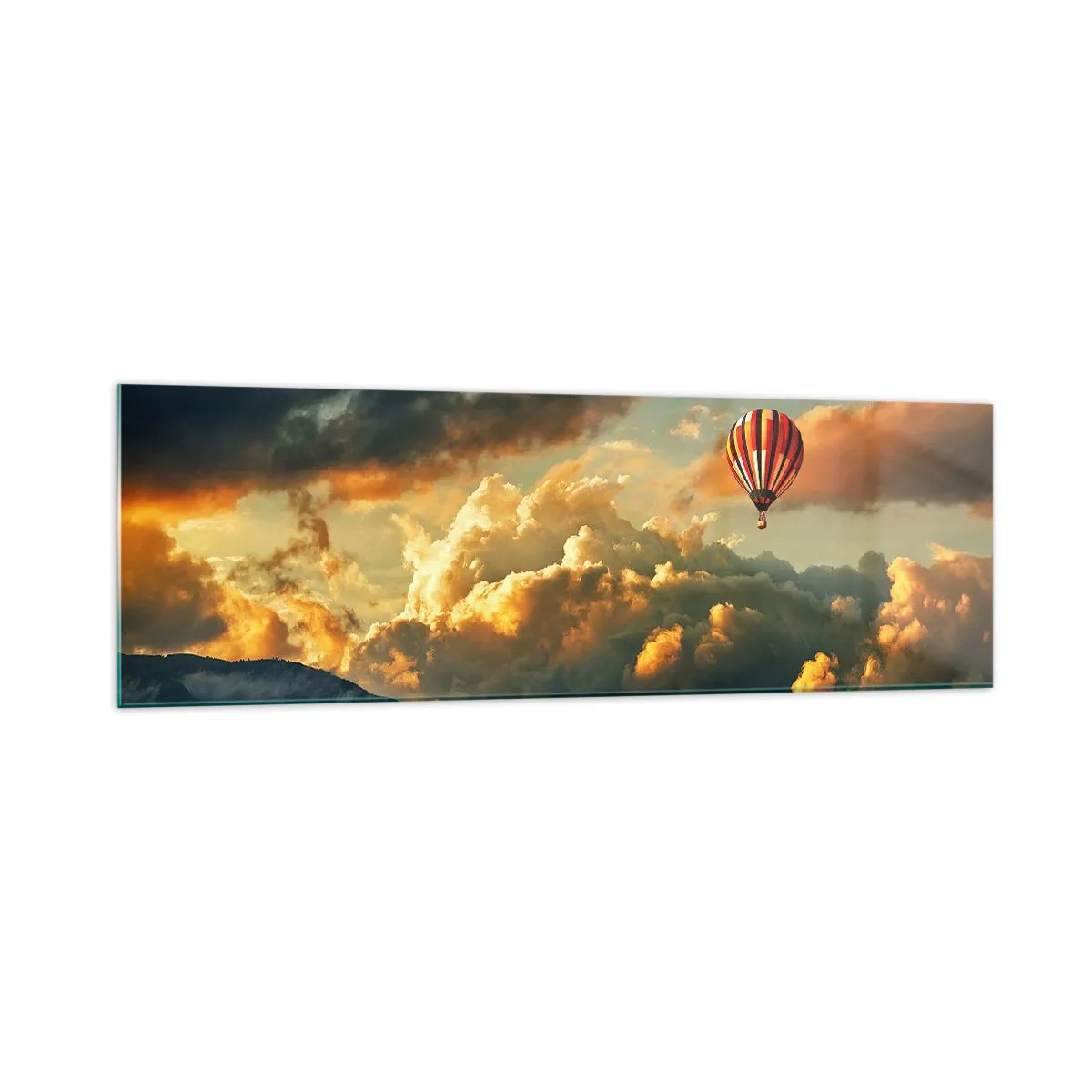 Glastavla - Bild på glas - Jag flyger för jag vill - 160x50 cm