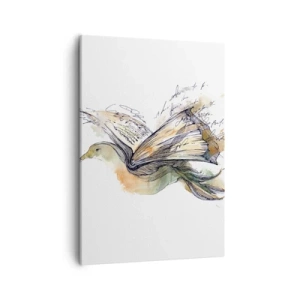 Canvastavla - Bild på duk - På poesins vingar - 50x70 cm