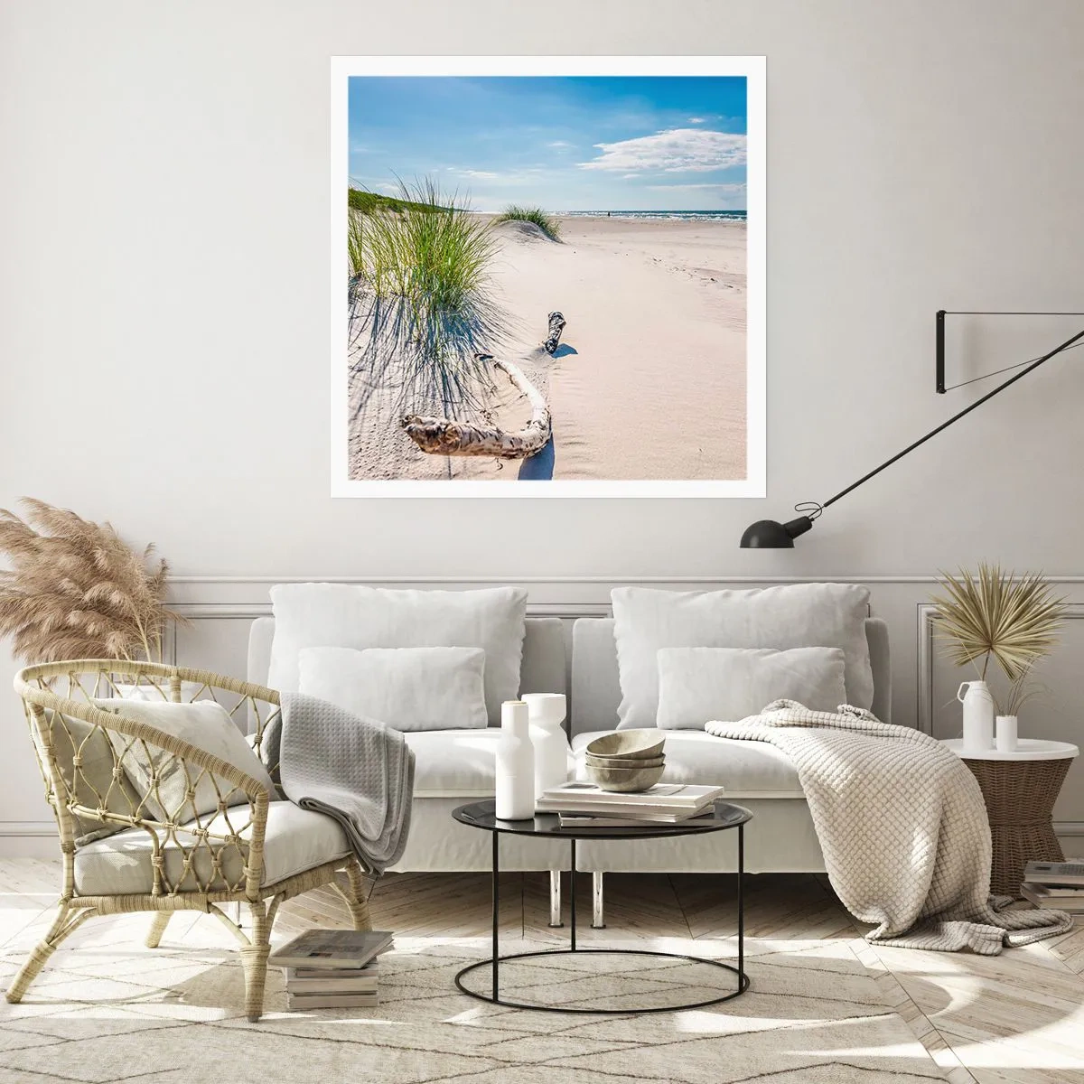 Affisch - Vackrast? Östersjöstrand - 50x50 cm