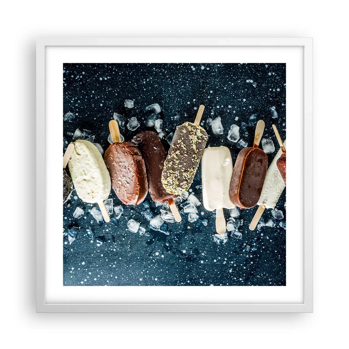 Affisch i vit ram - Smak av varm sommar - 50x50 cm