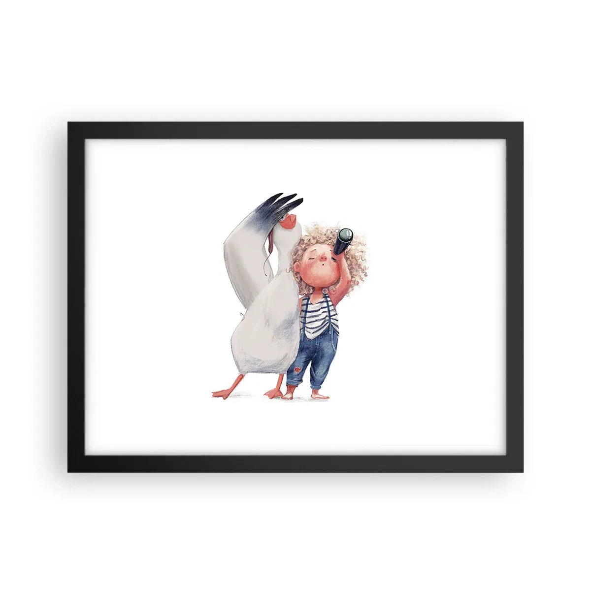 Affisch i svart ram - Stora resans plan - 40x30 cm
