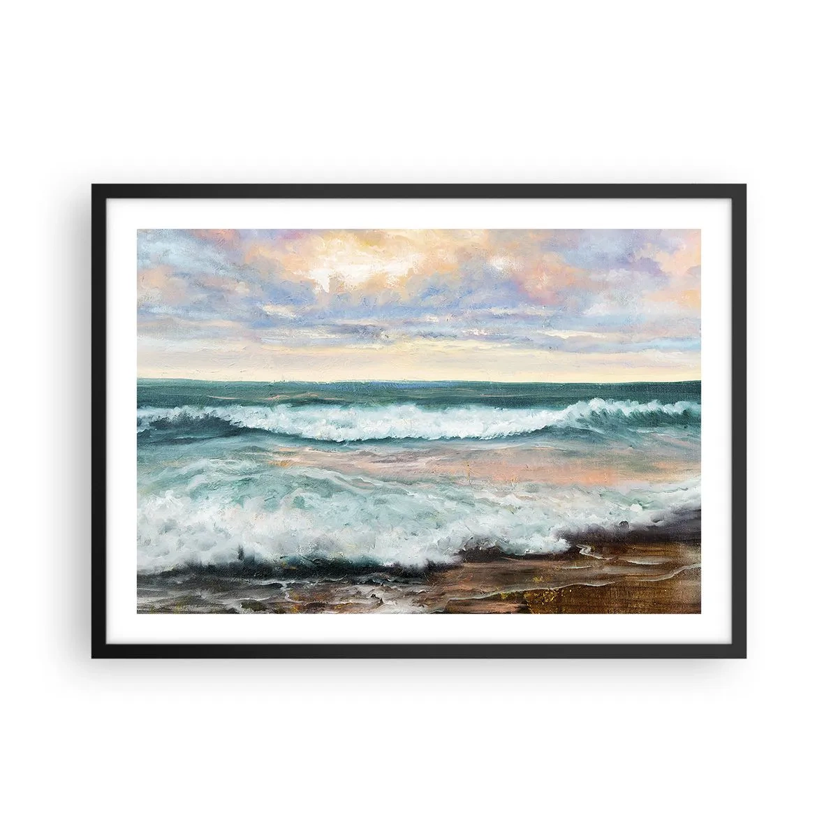Affisch i svart ram - Här kan du släta ut din själ - 70x50 cm