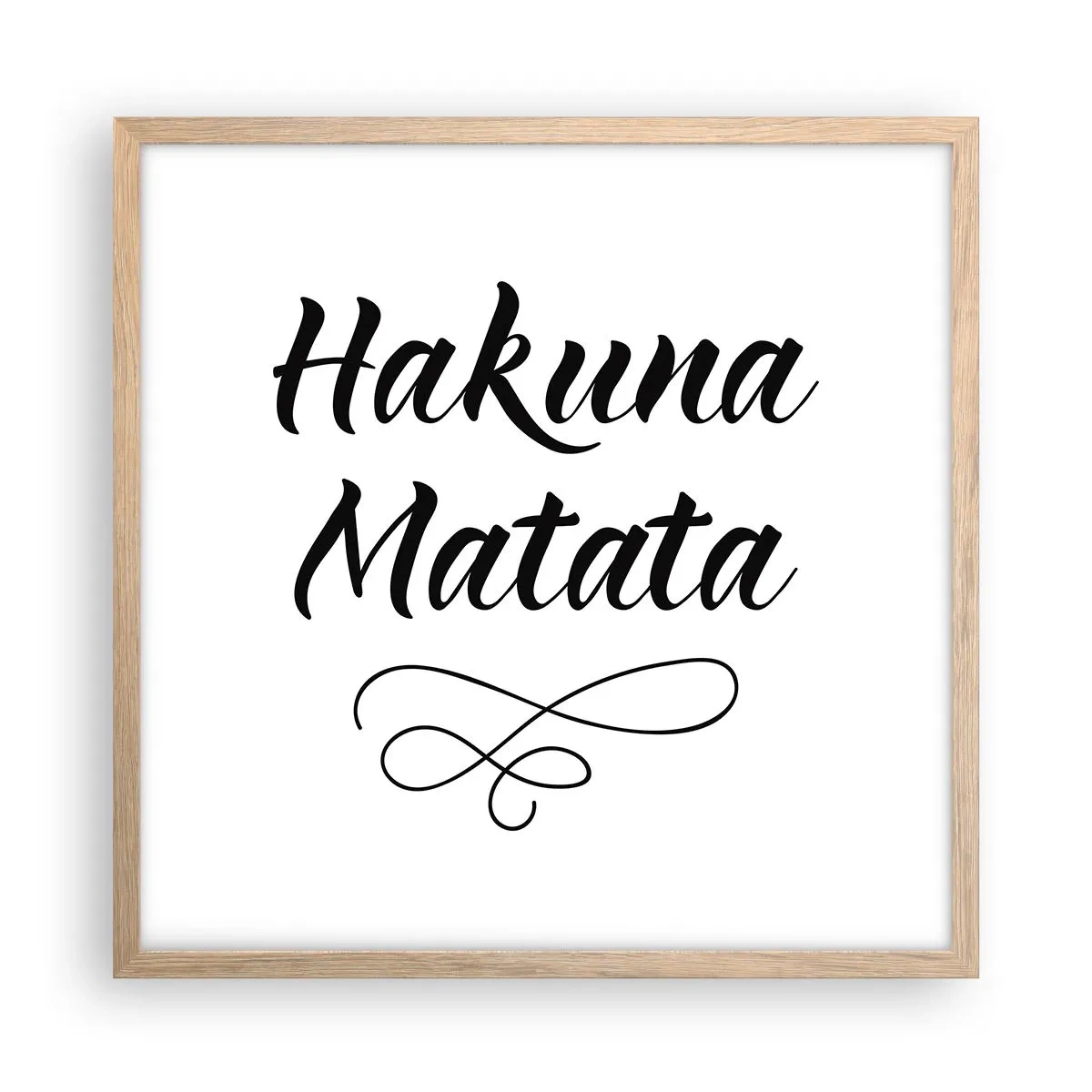 Affisch i ram av ljusek - Bästa rådet - 50x50 cm