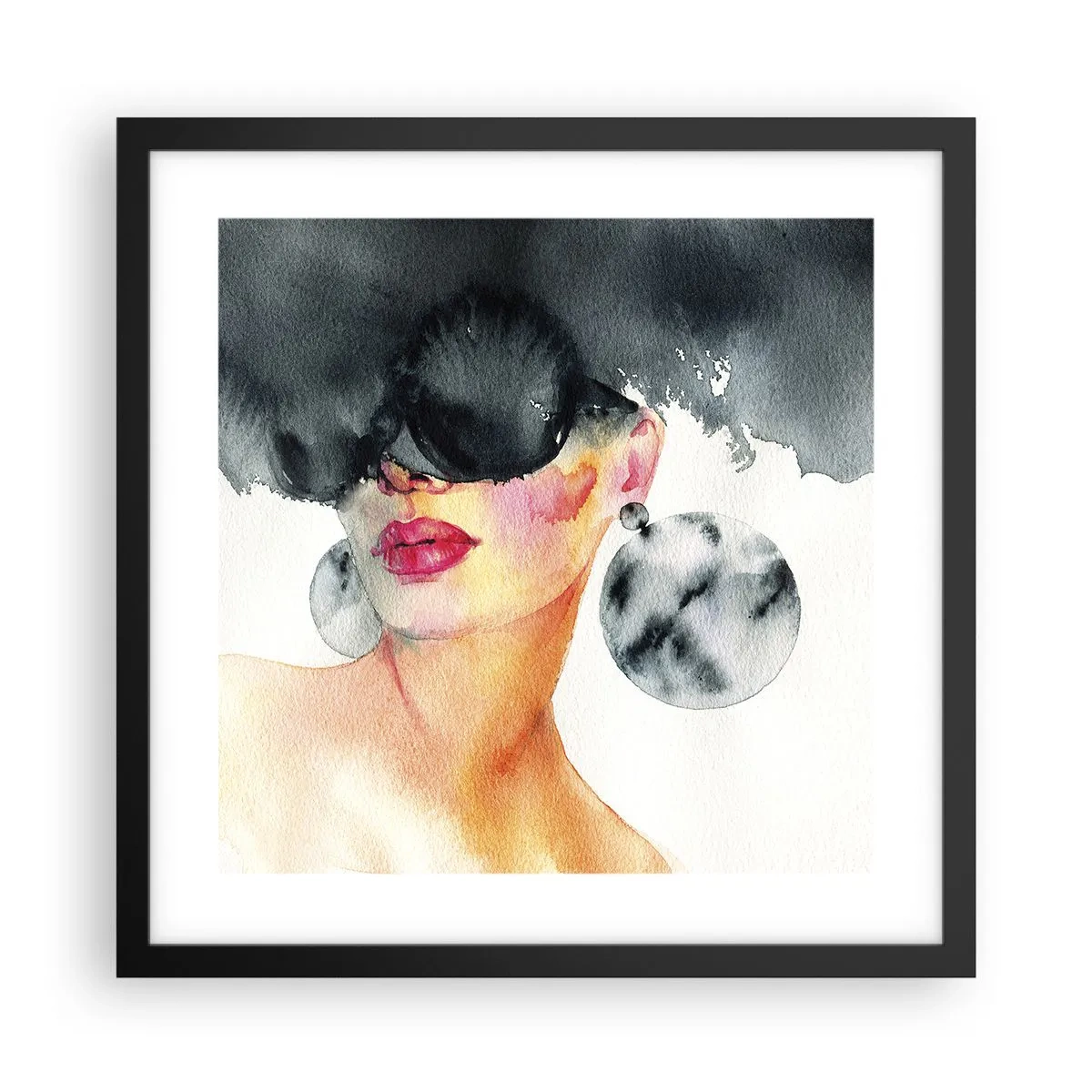 Affisch i svart ram - Elegansens hemlighet - 40x40 cm