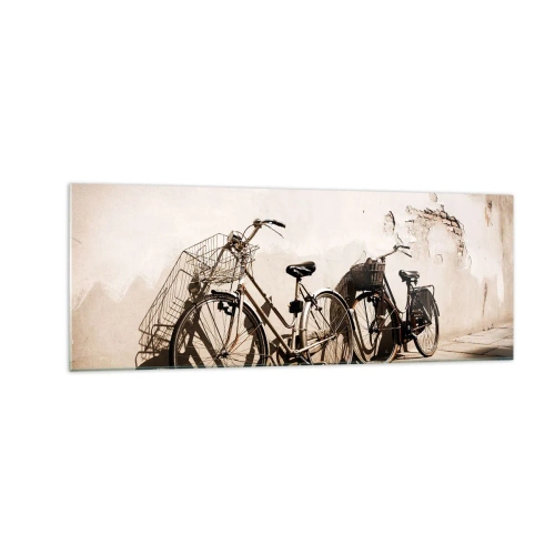 Glastavla - Bild på glas - Oförglömlig charm av det förflutna - 140x50 cm