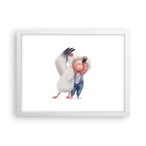 Affisch i vit ram - Stora resans plan - 40x30 cm