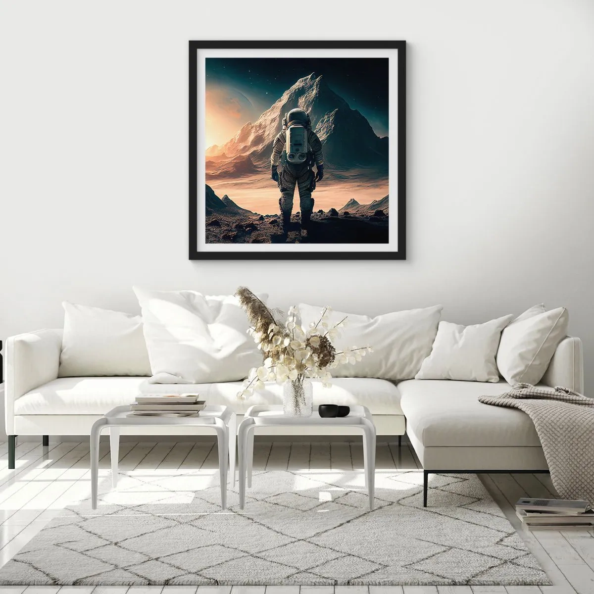 Affisch i svart ram - En ny utmaning - 40x40 cm